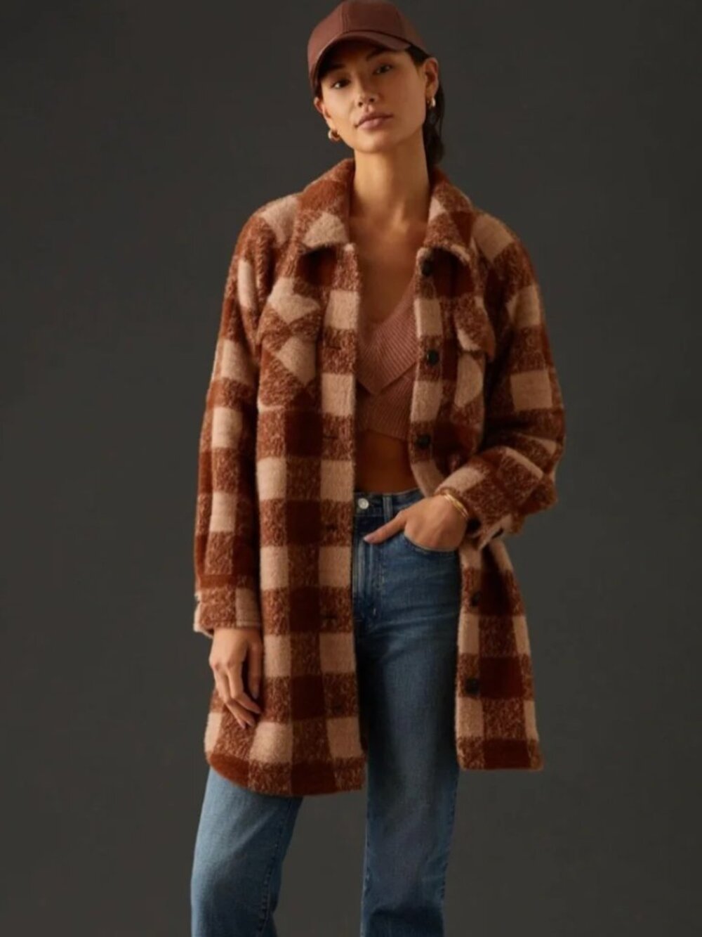 Anthropologie Greylin Longline Shacket Coat Shirt Jacket